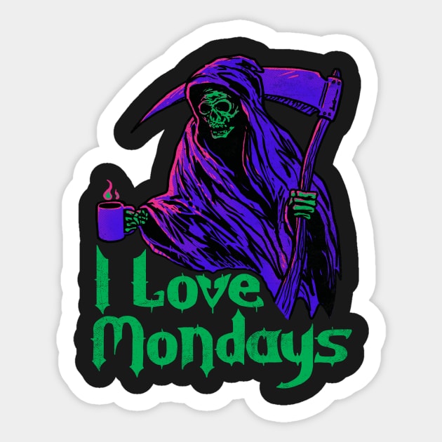 I Love Mondays Sticker by Hillary White Rabbit